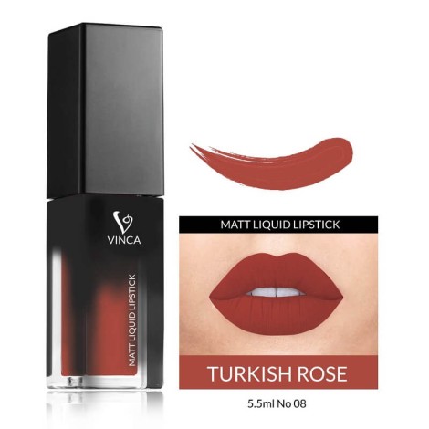 Vinca matt liquid lipstick, 08 Turkish rose