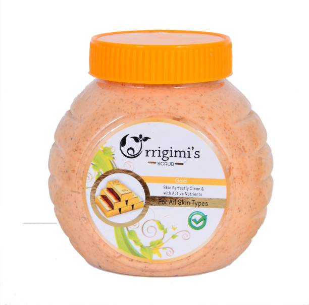 Orrigimi's Scrub Gold Skin Perfectly Clean & With Active Nutrients For Fairer Glow (All Skin Types) 500g