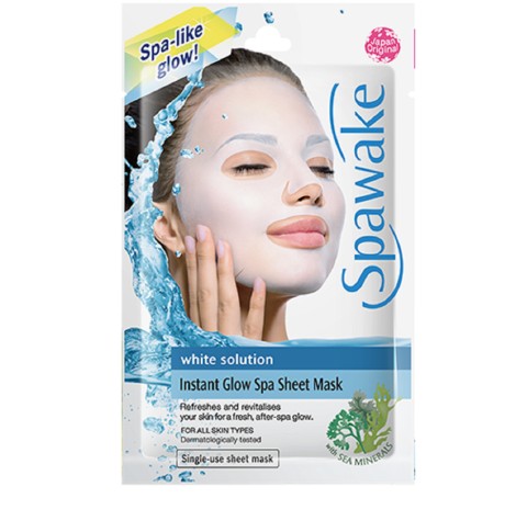 spawake white solution instant glow spa sheet mask value pack of 5